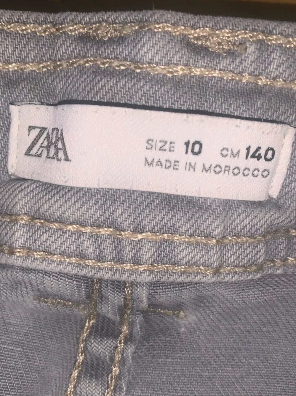 Zara EUC! Wide Leg Jeans Grayish w/ Sailor Pockets - Girls Size 10